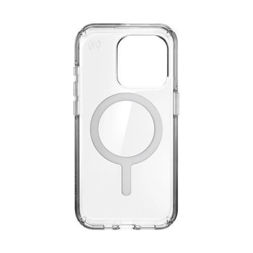 Etui Speck Presidio Perfect-Clear MagSafe Apple iPhone 15 Pro Max (Clear/Chrome Finish/Serene Silver)
