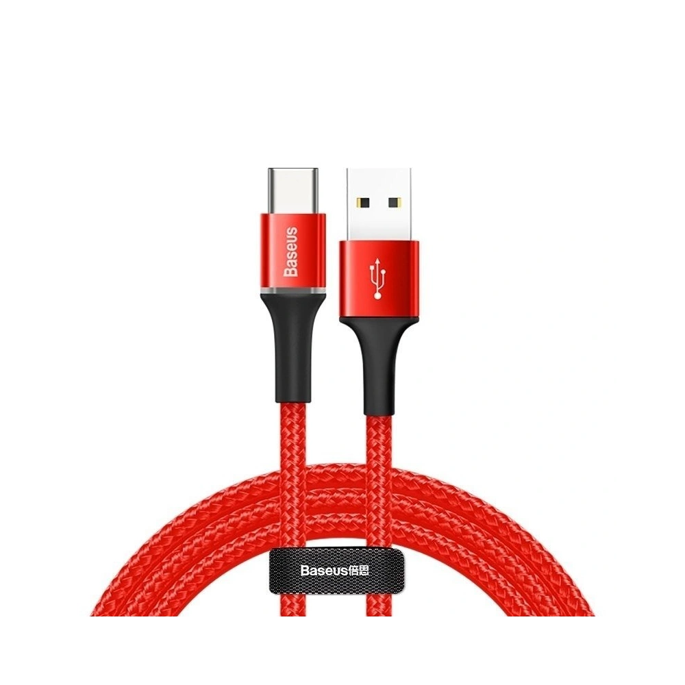 Wholesale Baseus Halo USB-A to USB-C Cable with LED Light 3A 1m Red - BSU386RED - {ean13} - Hurt