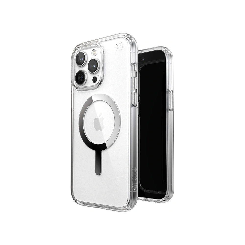 Hurtownia GSM - Case Speck Presidio Perfect-Clear MagSafe Apple iPhone 15 Pro (Klar/Chrom-Finish/Serene Silber) - SPK524 - {ean13} - Hurt