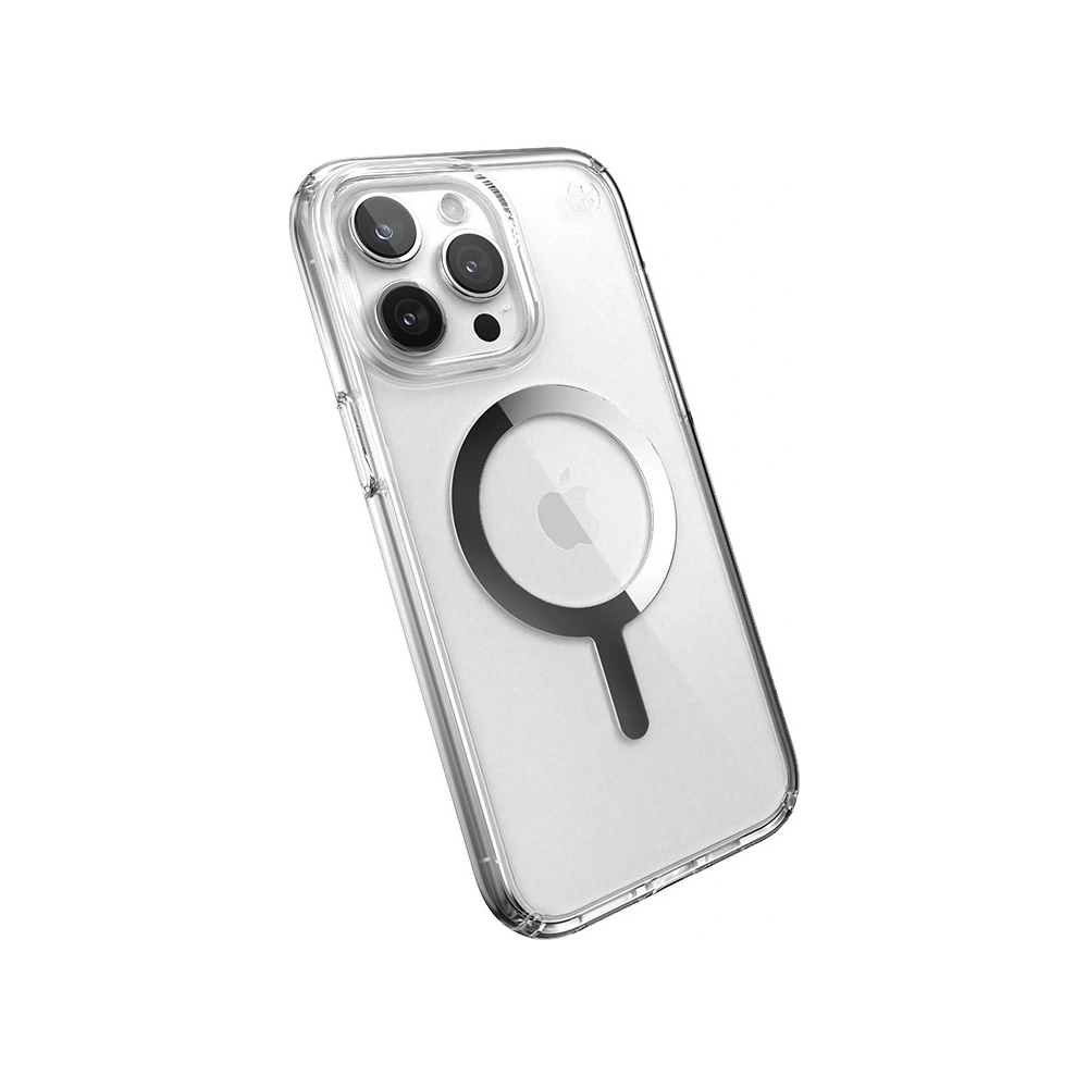 Hurtownia GSM - Case Speck Presidio Perfect-Clear MagSafe Apple iPhone 15 Pro (Klar/Chrom-Finish/Serene Silber) - SPK524 - {ean13} - Hurt