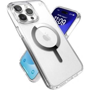 Hurtownia GSM - Etui Speck Presidio Perfect-Clear MagSafe Apple iPhone 15 Pro (Čirý/Chrome povrch/Světlé stříbro) - SPK524 - {ean13} - Hurt