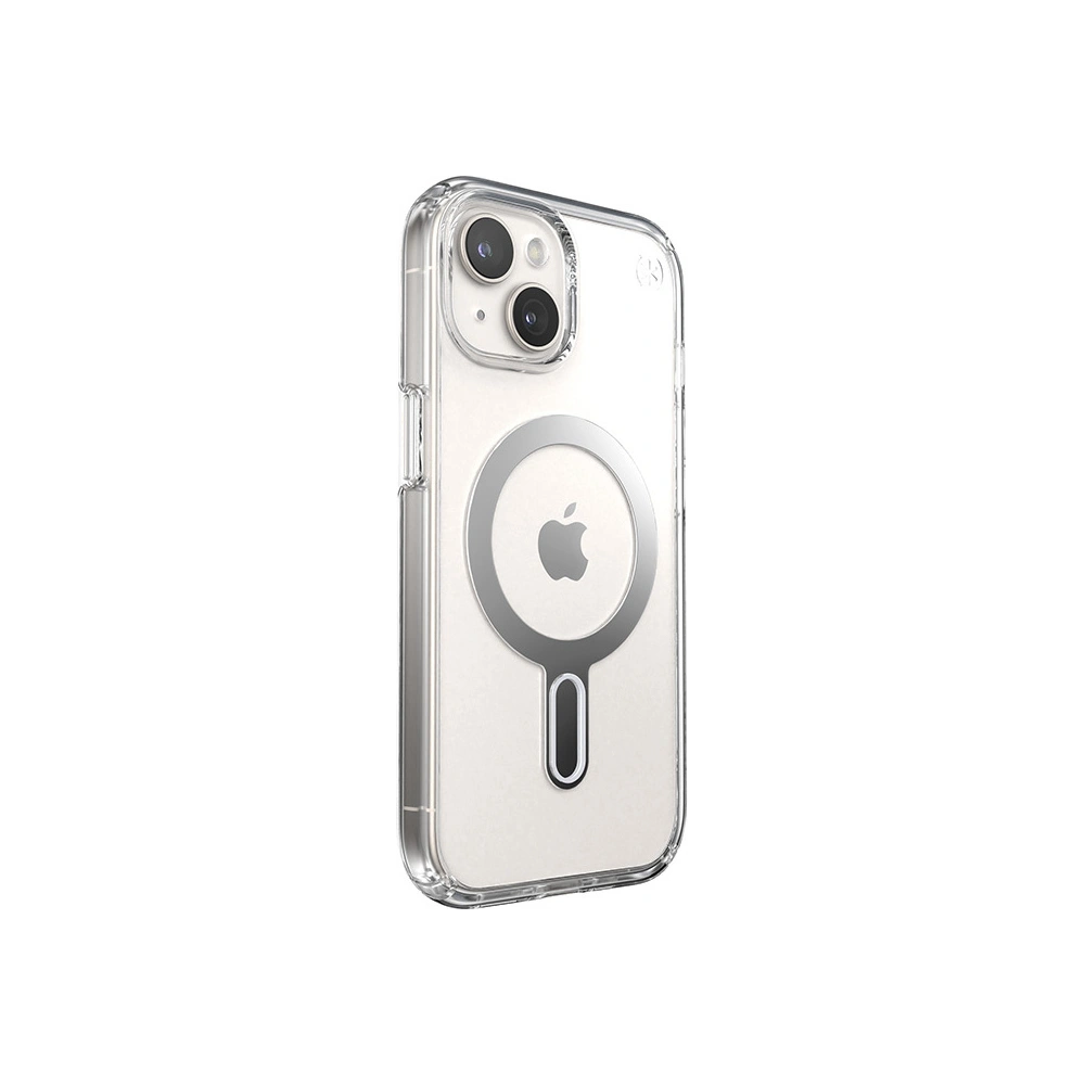 Hurtownia GSM - Etui Speck Presidio Perfect-Clear ClickLock MagSafe Apple iPhone 15 (Čiré/Chromové provedení/Sereně stříbrné) - SPK525 - {ean13} - Hurt
