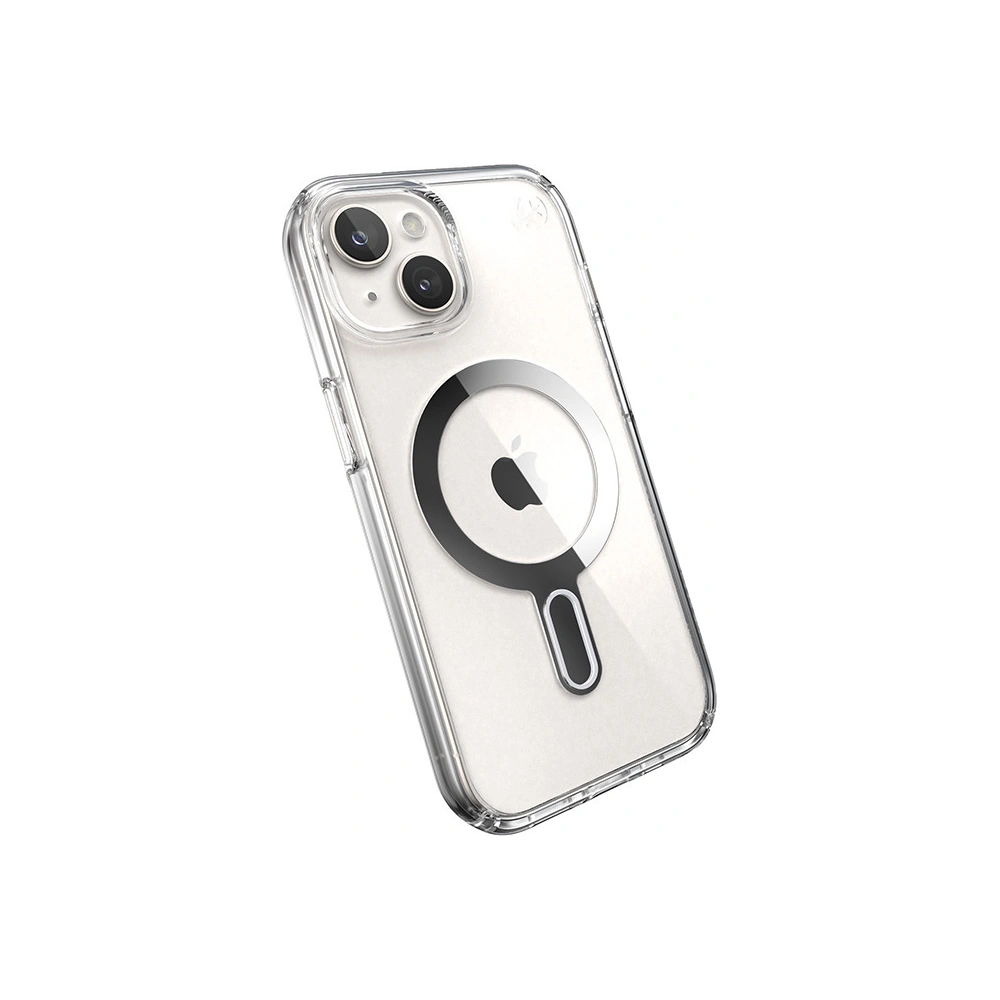 Hurtownia GSM - Etui Speck Presidio Perfect-Clear ClickLock MagSafe Apple iPhone 15 (Čiré/Chromové provedení/Sereně stříbrné) - SPK525 - {ean13} - Hurt