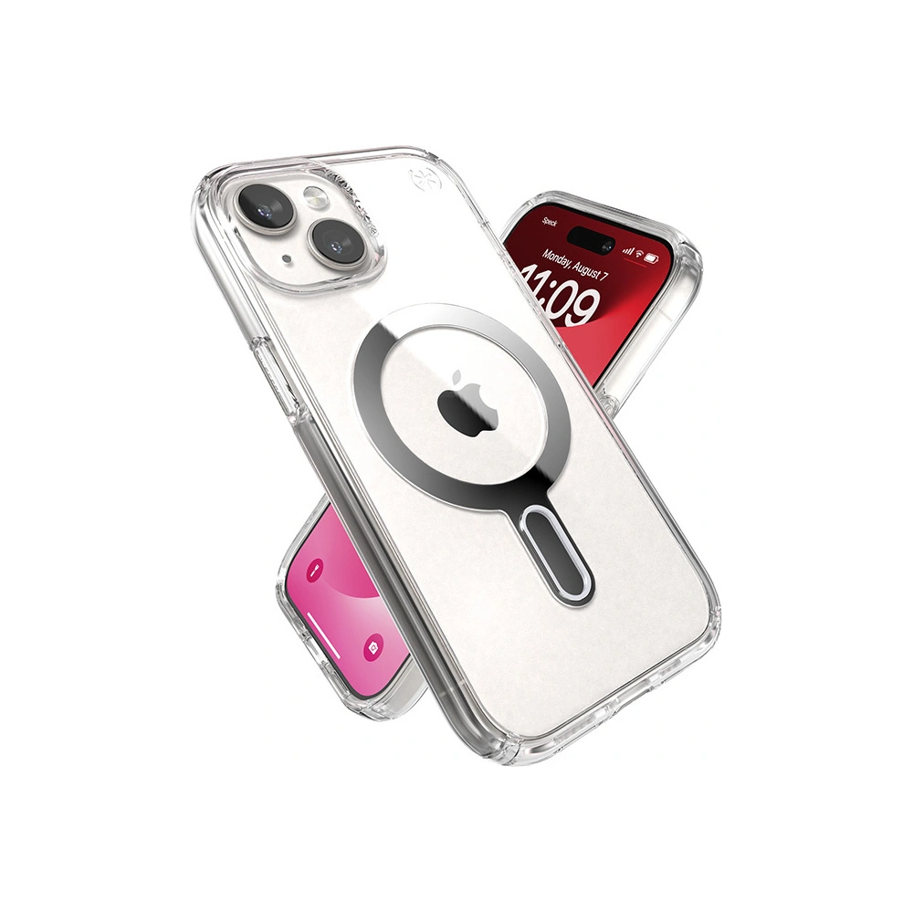 Wholesale Speck Presidio Perfect-Clear ClickLock MagSafe Apple iPhone 15 (Clear/Chrome Finish/Serene Silver) - SPK525 - {ean13} - Hurt