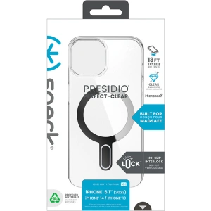 Hurtownia GSM - Etui Speck Presidio Perfect-Clear ClickLock MagSafe Apple iPhone 15 (Čiré/Chromové provedení/Sereně stříbrné) - SPK525 - {ean13} - Hurt