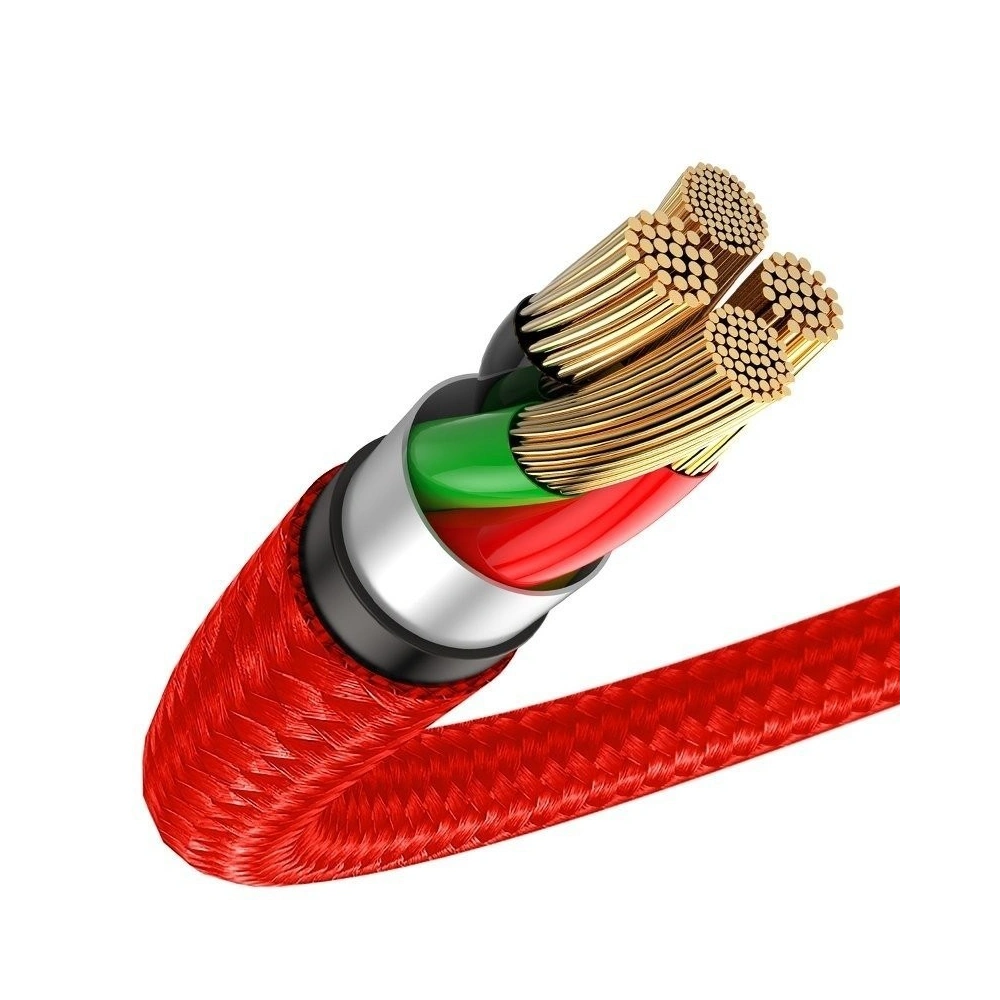 Wholesale Baseus Halo USB-A to USB-C Cable with LED Light 3A 1m Red - BSU386RED - {ean13} - Hurt