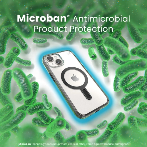 Etui Speck Presidio Perfect-Clear ClickLock MagSafe Apple iPhone 15 (Clear/Frosted Black/Slate Grey)