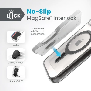 Hurtownia GSM - Etui Speck Presidio Perfect-Clear ClickLock MagSafe Apple iPhone 15 (Čirý/Matný černý/Šedý kámen) - SPK526 - {ean13} - Hurt