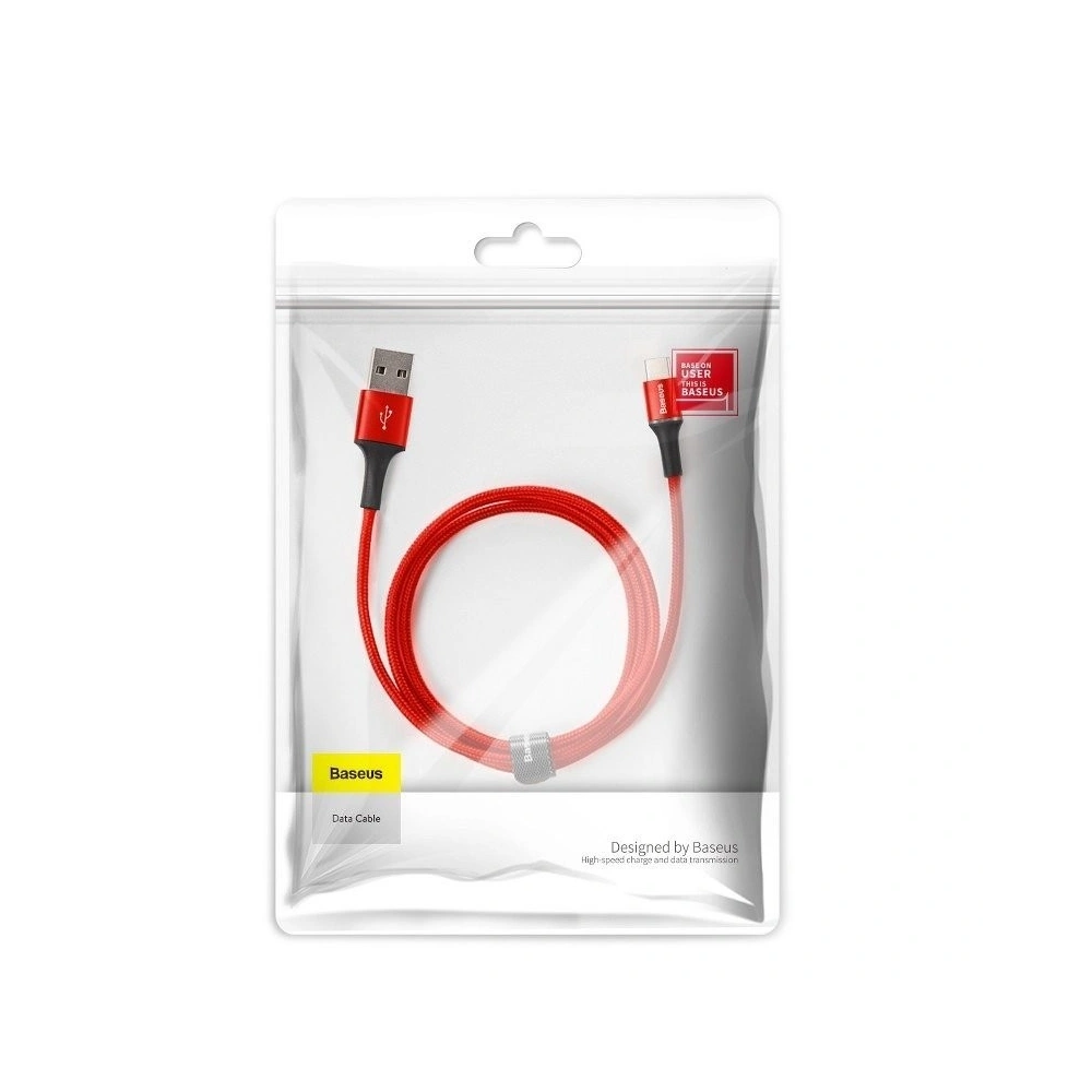 Wholesale Baseus Halo USB-A to USB-C Cable with LED Light 3A 1m Red - BSU386RED - {ean13} - Hurt
