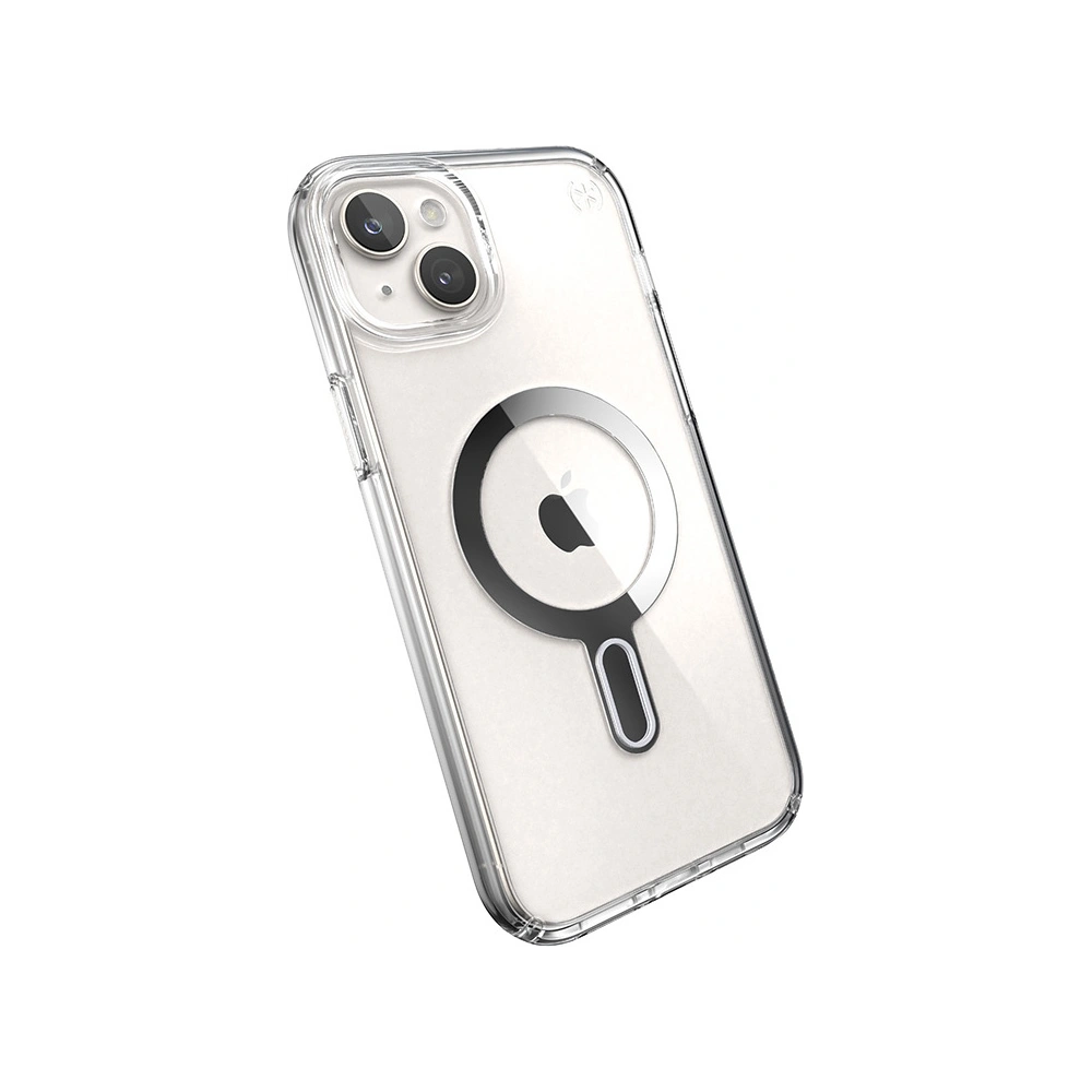 Hurtownia GSM - Case Speck Presidio Perfect-Clear ClickLock MagSafe Apple iPhone 15 Plus / 14 Plus (Klar/Chrom-Finish/Serene Silber) - SPK527 - {ean13} - Hurt