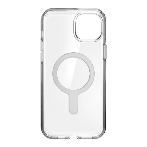 Etui Speck Presidio Perfect-Clear ClickLock MagSafe Apple iPhone 15 Plus / 14 Plus (Clear/Chrome Finish/Serene Silver)