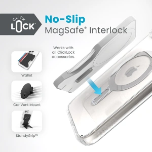 Hurtownia GSM - Etui Speck Presidio Perfect-Clear ClickLock MagSafe Apple iPhone 15 Plus / 14 Plus (Čirý/Chromový povrch/Světlá stříbrná) - SPK527 - {ean13} - Hurt