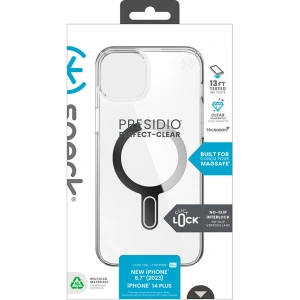 Hurtownia GSM - Etui Speck Presidio Perfect-Clear ClickLock MagSafe Apple iPhone 15 Plus / 14 Plus (Čirý/Chromový povrch/Světlá stříbrná) - SPK527 - {ean13} - Hurt