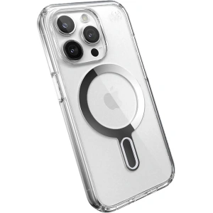 Hurtownia GSM - Etui Speck Presidio Perfect-Clear ClickLock MagSafe Apple iPhone 15 Pro (Čirý/Povrchová úprava chrom/Sereně stříbrný) - SPK528 - {ean13} - Hurt