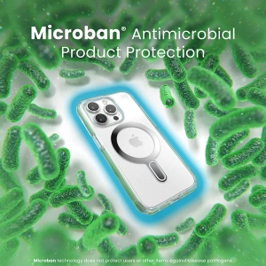 Case Speck Presidio Perfect-Clear ClickLock MagSafe Apple iPhone 15 Pro (Klar/Chrom-Finish/Serene Silber)
