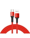 Baseus Halo USB-A to USB-C Cable with LED Light 3A 2m Red