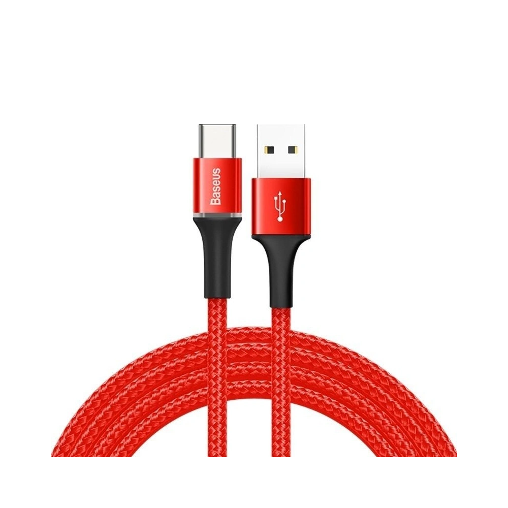 Wholesale Baseus Halo USB-A to USB-C Cable with LED Light 3A 2m Red - BSU387RED - {ean13} - Hurt