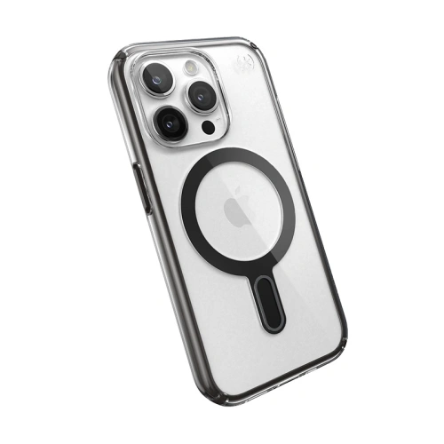 Etui Speck Presidio Perfect-Clear ClickLock MagSafe Apple iPhone 15 Pro (Clear/Frosted Black/Slate Grey)