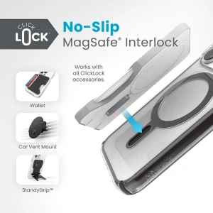 Hurtownia GSM - Etui Speck Presidio Perfect-Clear ClickLock MagSafe Apple iPhone 15 Pro (Čiré/Matné černé/Slate Grey) - SPK529 - {ean13} - Hurt