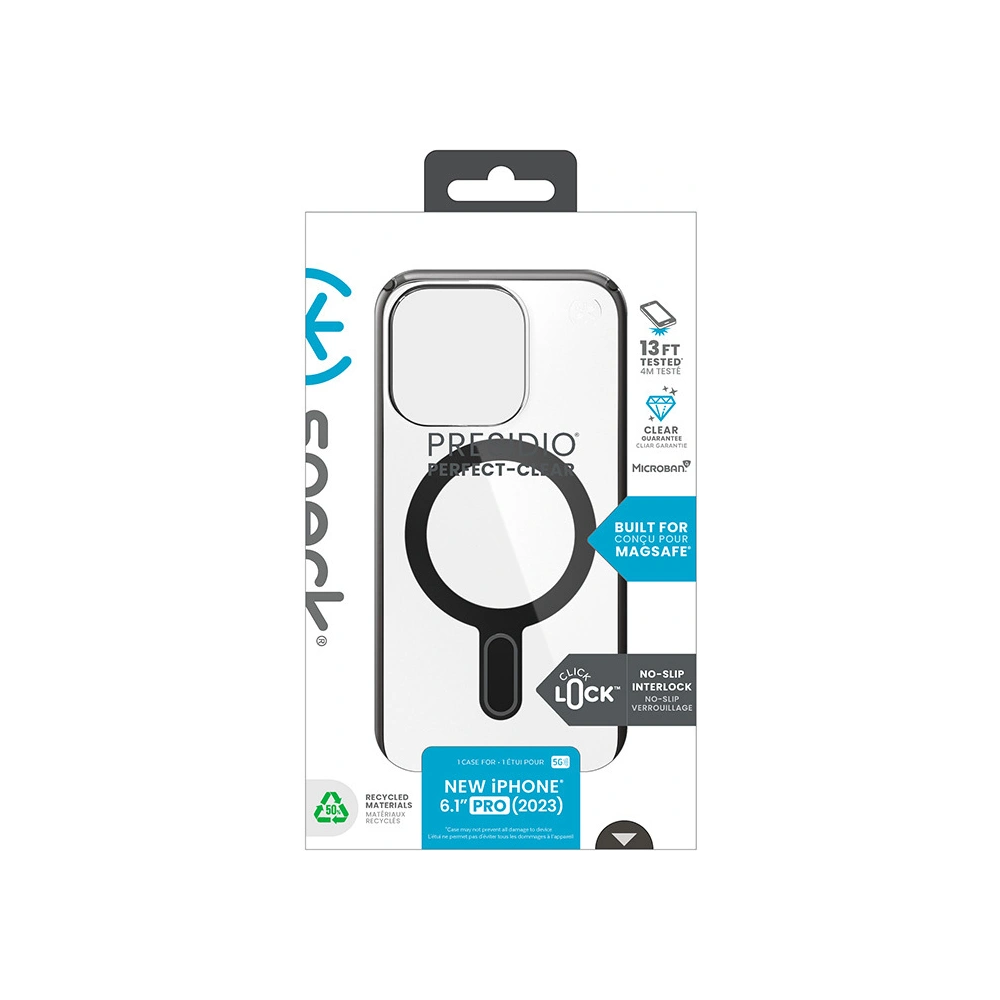 Wholesale Speck Presidio Perfect-Clear ClickLock MagSafe Apple iPhone 15 Pro (Clear/Frosted Black/Slate Grey) - SPK529 - {ean13} - Hurt