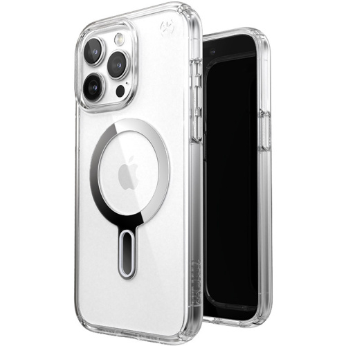 Hurtownia Speck - 840168533626 - SPK530 - Etui Speck Presidio Perfect-Clear ClickLock MagSafe Apple iPhone 15 Pro Max (Clear/Chrome Finish/Serene Silver) - B2B homescreen