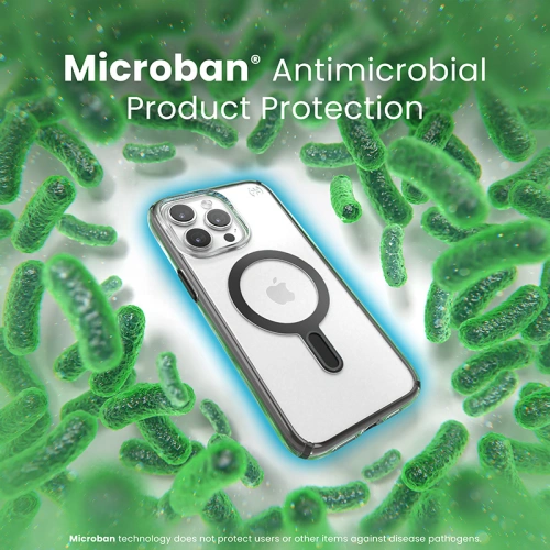 Etui Speck Presidio Perfect-Clear ClickLock MagSafe Apple iPhone 15 Pro Max (Clear/Frosted Black/Slate Grey)