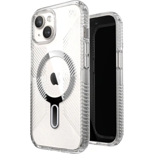 Hurtownia GSM - Etui Speck Presidio Perfect-Clear Grip ClickLock MagSafe Apple iPhone 15 (Průhledné/Chromové provedení/Serenová stříbrná) - SPK532 - {ean13} - Hurt