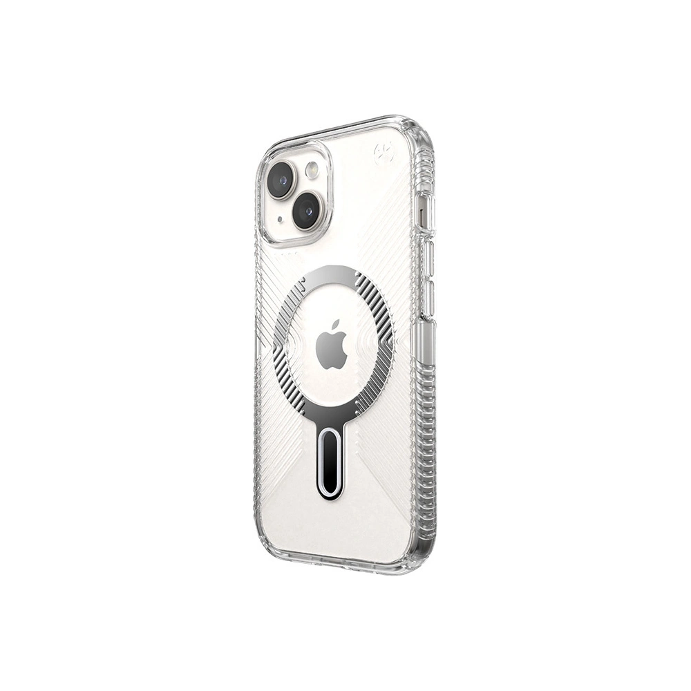 Wholesale Speck Presidio Perfect-Clear Grip ClickLock MagSafe Apple iPhone 15 (Clear/Chrome Finish/Serene Silver) - SPK532 - {ean13} - Hurt