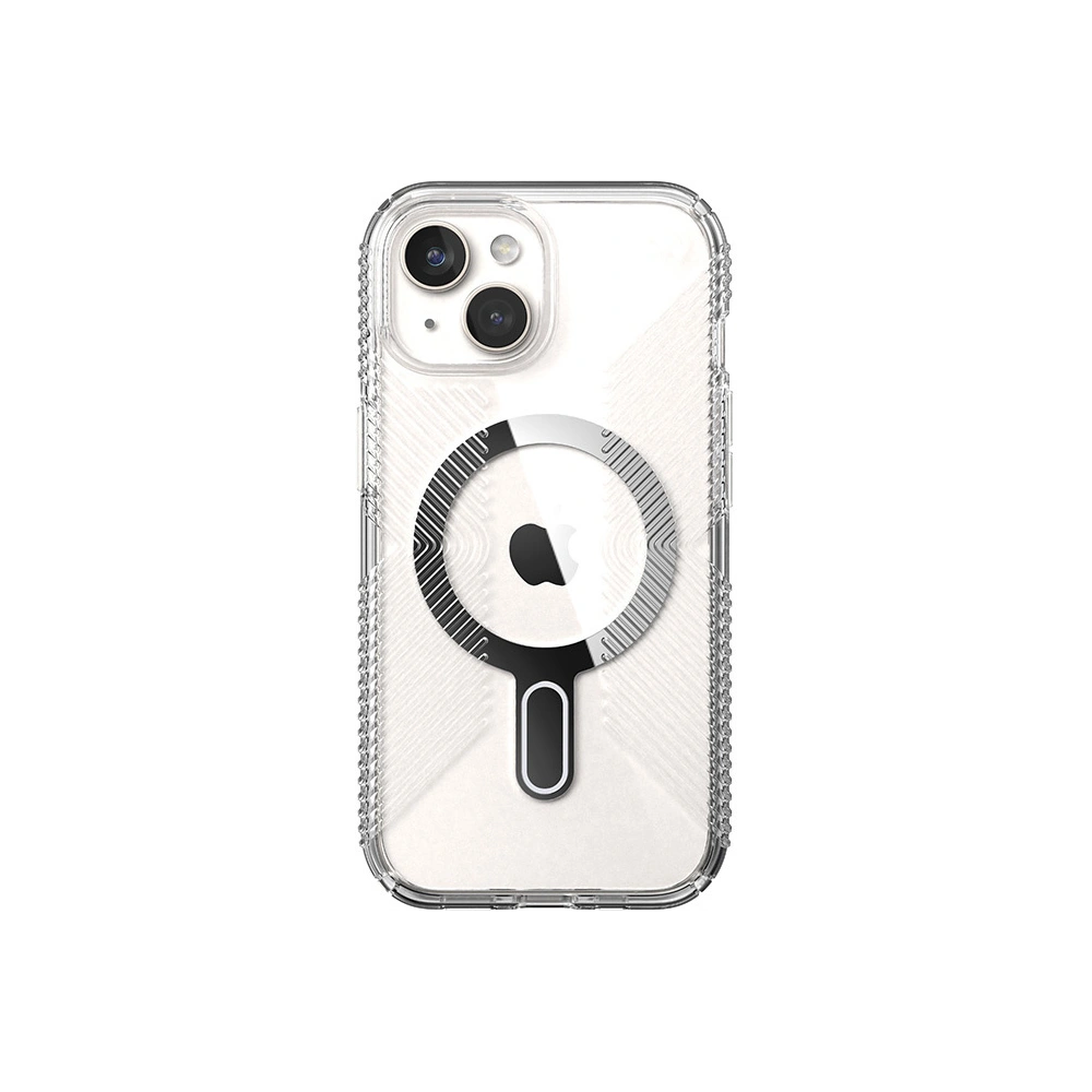 Wholesale Speck Presidio Perfect-Clear Grip ClickLock MagSafe Apple iPhone 15 (Clear/Chrome Finish/Serene Silver) - SPK532 - {ean13} - Hurt
