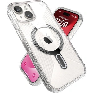 Hurtownia GSM - Etui Speck Presidio Perfect-Clear Grip ClickLock MagSafe Apple iPhone 15 (Průhledné/Chromové provedení/Serenová stříbrná) - SPK532 - {ean13} - Hurt