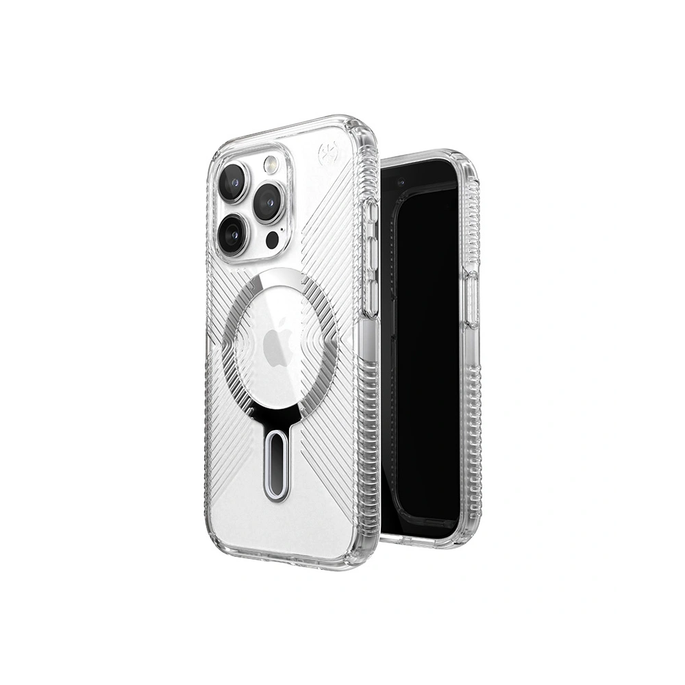 Wholesale Speck Presidio Perfect-Clear Grip ClickLock MagSafe Apple iPhone 15 Pro (Clear/Chrome Finish/Serene Silver) - SPK533 - {ean13} - Hurt