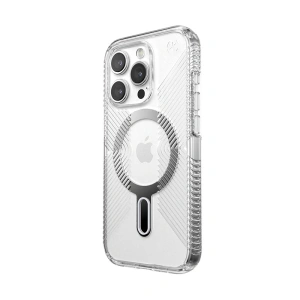 Hurtownia GSM - Etui Speck Presidio Perfect-Clear Grip ClickLock MagSafe Apple iPhone 15 Pro (Čirý/Chromový povrch/Světlé stříbro) - SPK533 - {ean13} - Hurt