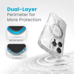 Wholesale Speck Presidio Perfect-Clear Grip ClickLock MagSafe Apple iPhone 15 Pro (Clear/Chrome Finish/Serene Silver) - SPK533 - {ean13} - Hurt
