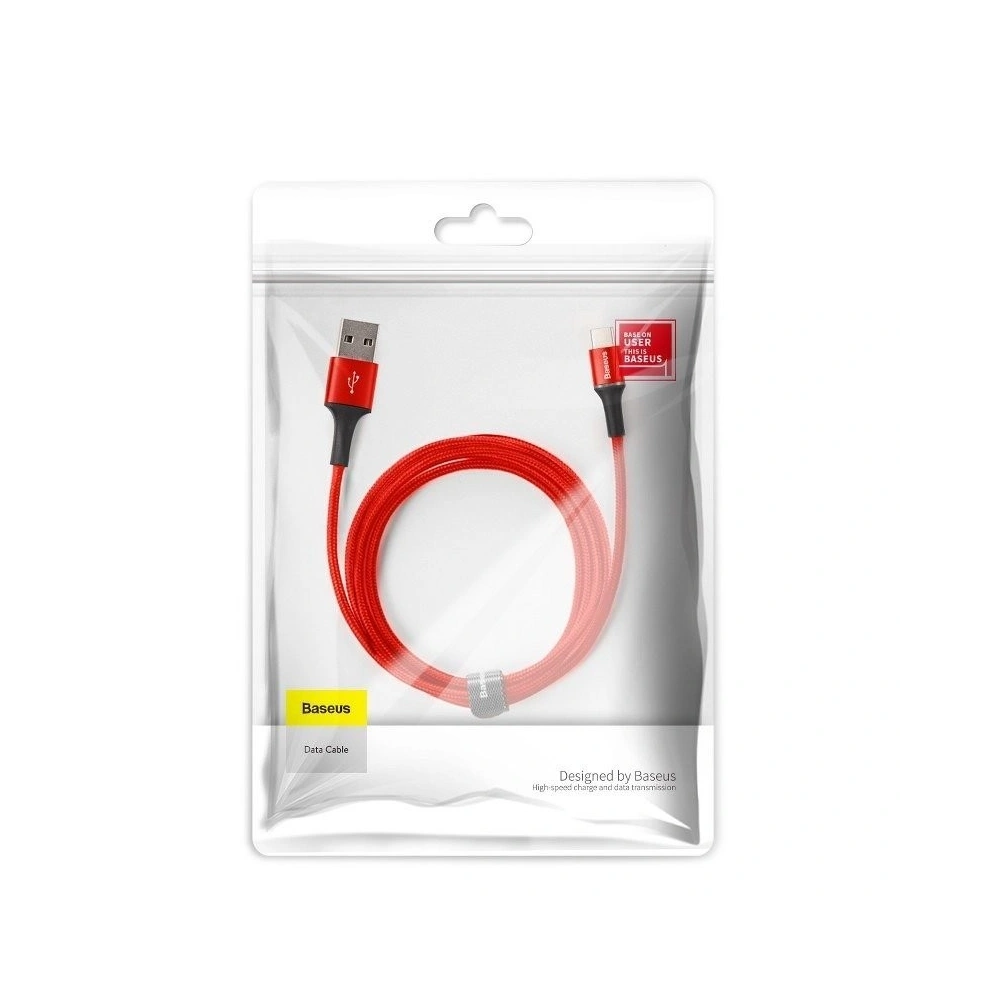 Wholesale Baseus Halo USB-A to USB-C Cable with LED Light 3A 2m Red - BSU387RED - {ean13} - Hurt