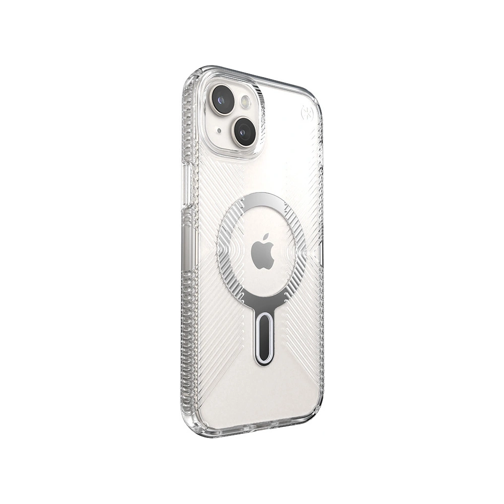 Hurtownia GSM - Etui Speck Presidio Perfect-Clear Grip ClickLock MagSafe Apple iPhone 15 Plus / 14 Plus (Transparent/Finisaj Cromat/Silver Seren) - SPK534 - {ean13} - Hurt