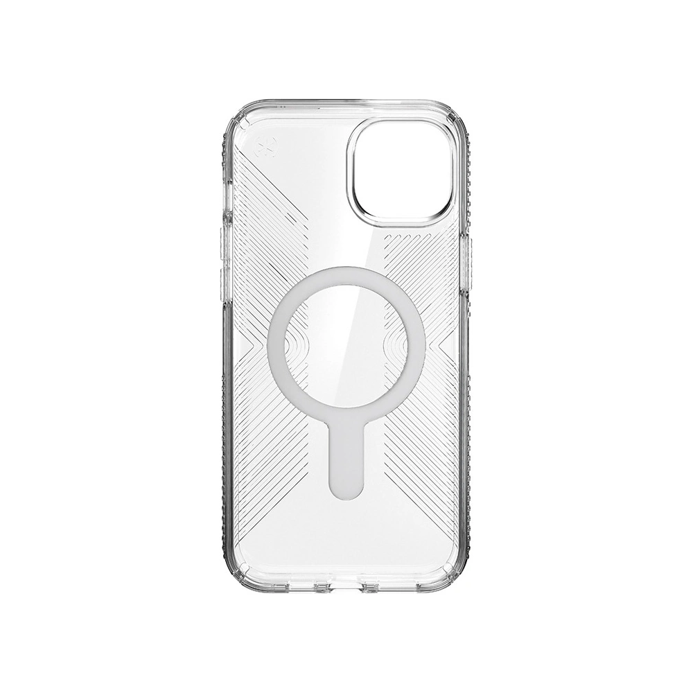 Hurtownia GSM - Etui Speck Presidio Perfect-Clear Grip ClickLock MagSafe Apple iPhone 15 Plus / 14 Plus (Transparent/Finisaj Cromat/Silver Seren) - SPK534 - {ean13} - Hurt