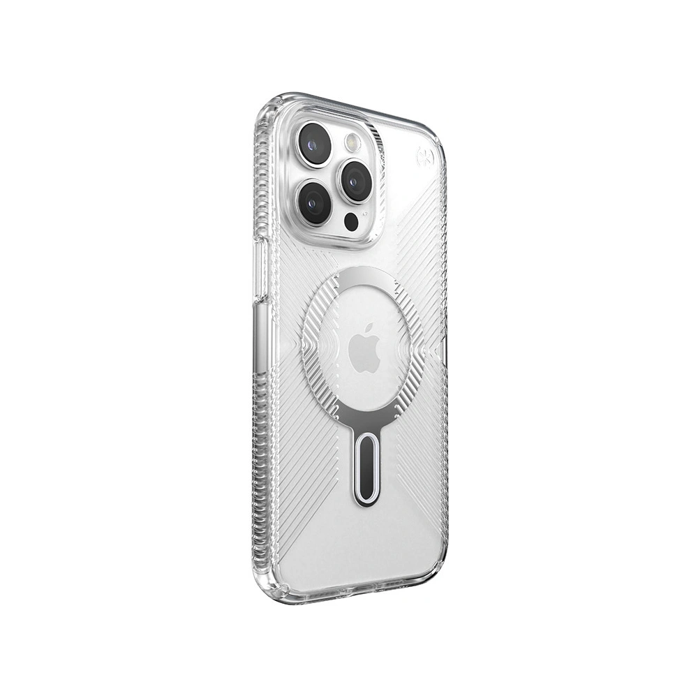 Hurtownia GSM - Etui Speck Presidio Perfect-Clear Grip ClickLock MagSafe Apple iPhone 15 Pro Max (Čirý/Chromový povrch/Sérénní stříbrná) - SPK535 - {ean13} - Hurt