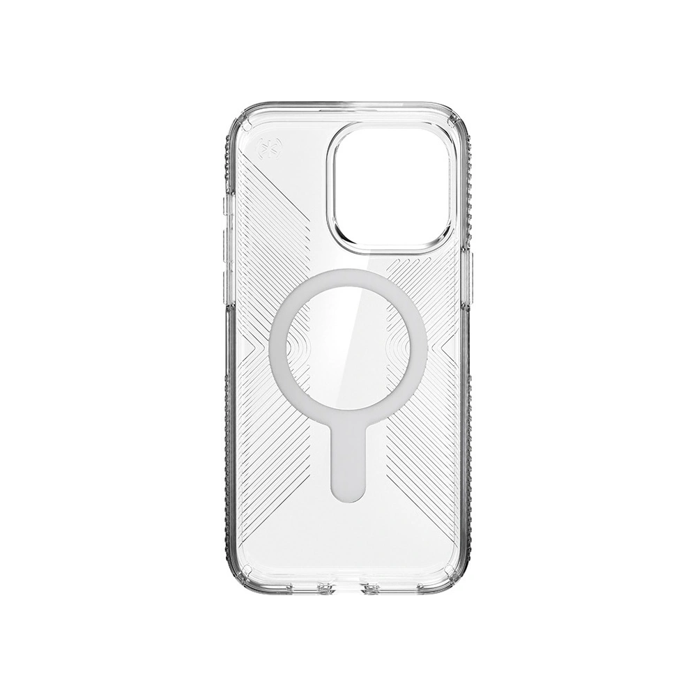 Hurtownia GSM - Etui Speck Presidio Perfect-Clear Grip ClickLock MagSafe Apple iPhone 15 Pro Max (Čirý/Chromový povrch/Sérénní stříbrná) - SPK535 - {ean13} - Hurt