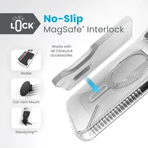 Wholesale Speck Presidio Perfect-Clear Grip ClickLock MagSafe Apple iPhone 15 Pro Max (Clear/Chrome Finish/Serene Silver) - SPK535 - {ean13} - Hurt