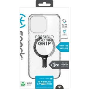 Wholesale Speck Presidio Perfect-Clear Grip ClickLock MagSafe Apple iPhone 15 Pro Max (Clear/Chrome Finish/Serene Silver) - SPK535 - {ean13} - Hurt
