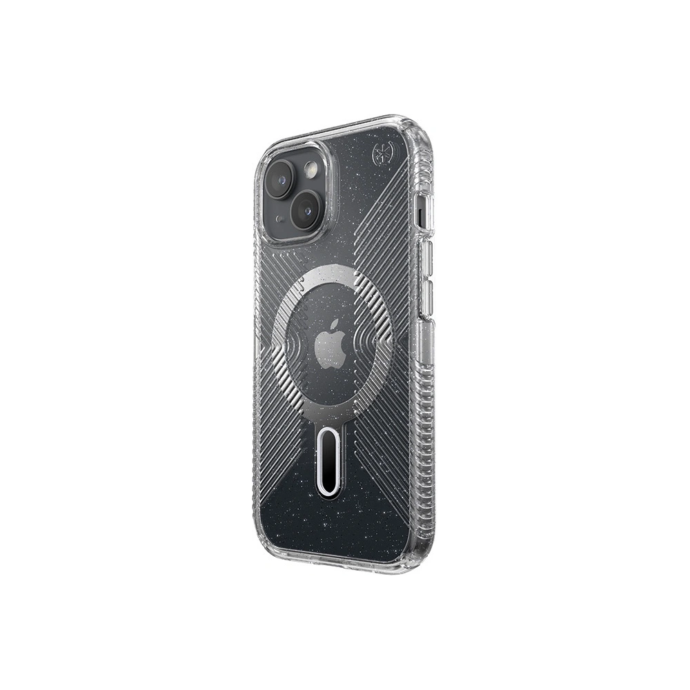 Wholesale Speck Presidio Lux Grip ClickLock MagSafe Apple iPhone 15 (Clear/Chrome Finish/Serene Silver) - SPK536 - {ean13} - Hurt