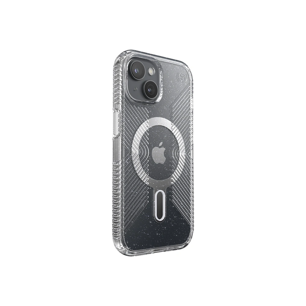 Wholesale Speck Presidio Lux Grip ClickLock MagSafe Apple iPhone 15 (Clear/Chrome Finish/Serene Silver) - SPK536 - {ean13} - Hurt