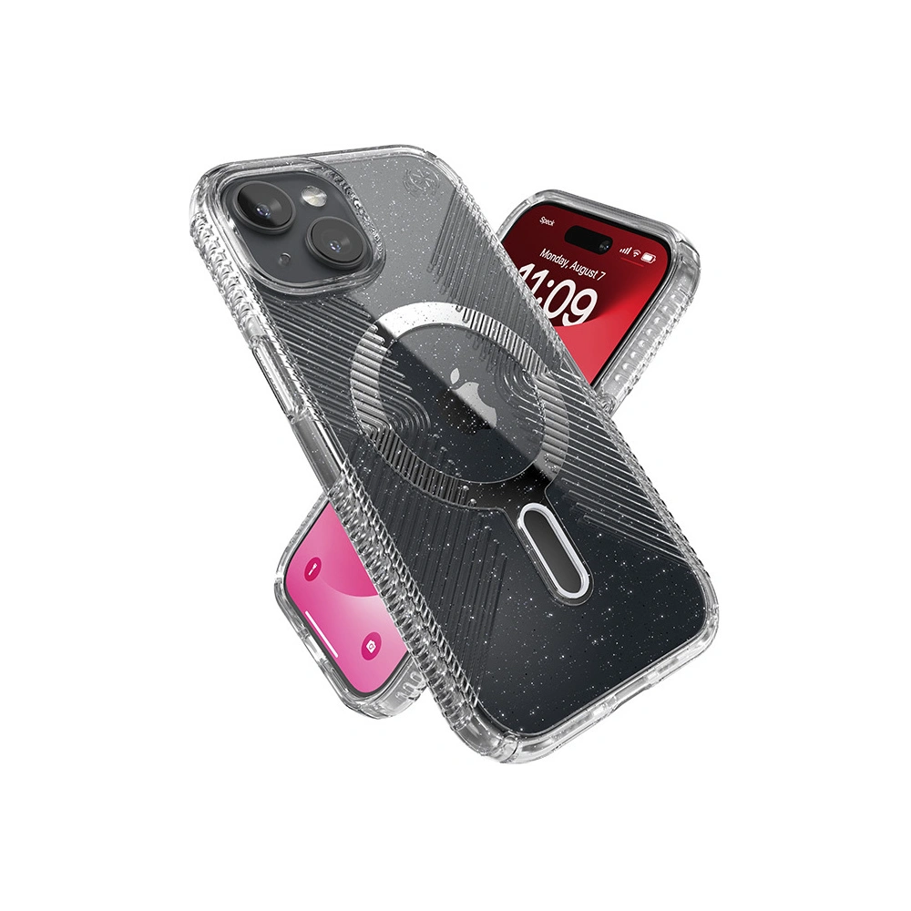 Hurtownia GSM - Etui Speck Presidio Lux Grip ClickLock MagSafe Apple iPhone 15 (Čirý/Chromový povrch/Světlý stříbrný) - SPK536 - {ean13} - Hurt