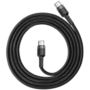 Kabel USB-C PD Baseus Cafule PD 2.0 QC 3.0 60W 1m (černo-šedý)