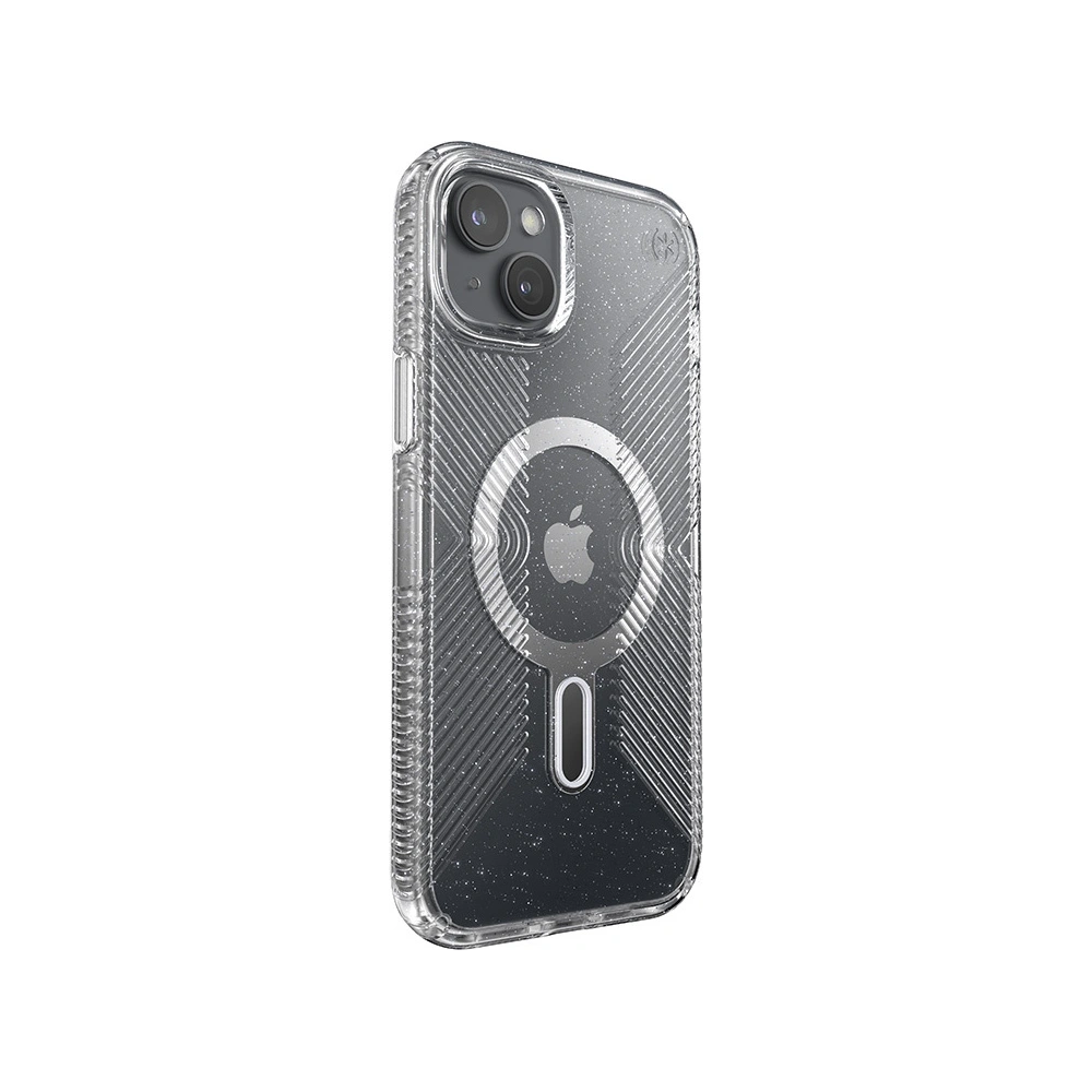 Wholesale Speck Presidio Lux Grip ClickLock MagSafe Apple iPhone 15 Plus / 14 Plus (Clear/Chrome Finish/Serene Silver) - SPK538 - {ean13} - Hurt
