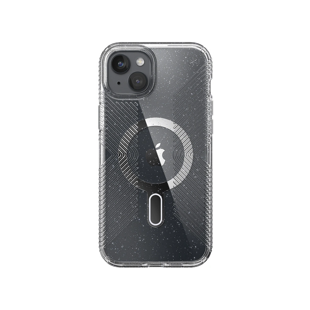 Hurtownia GSM - Etui Speck Presidio Lux Grip ClickLock MagSafe Apple iPhone 15 Plus / 14 Plus (Transparent/Finisaj Chrome/Silver Seren) - SPK538 - {ean13} - Hurt