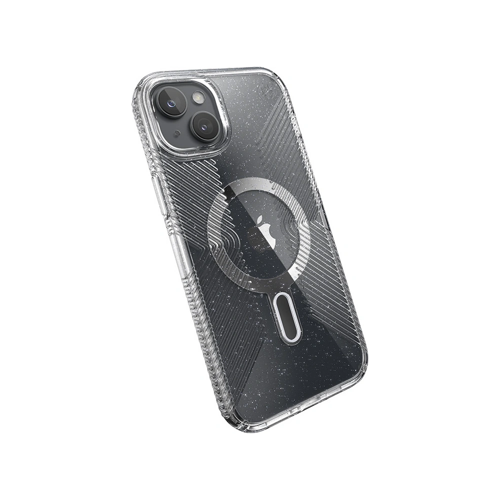Hurtownia GSM - Etui Speck Presidio Lux Grip ClickLock MagSafe Apple iPhone 15 Plus / 14 Plus (Transparent/Finisaj Chrome/Silver Seren) - SPK538 - {ean13} - Hurt