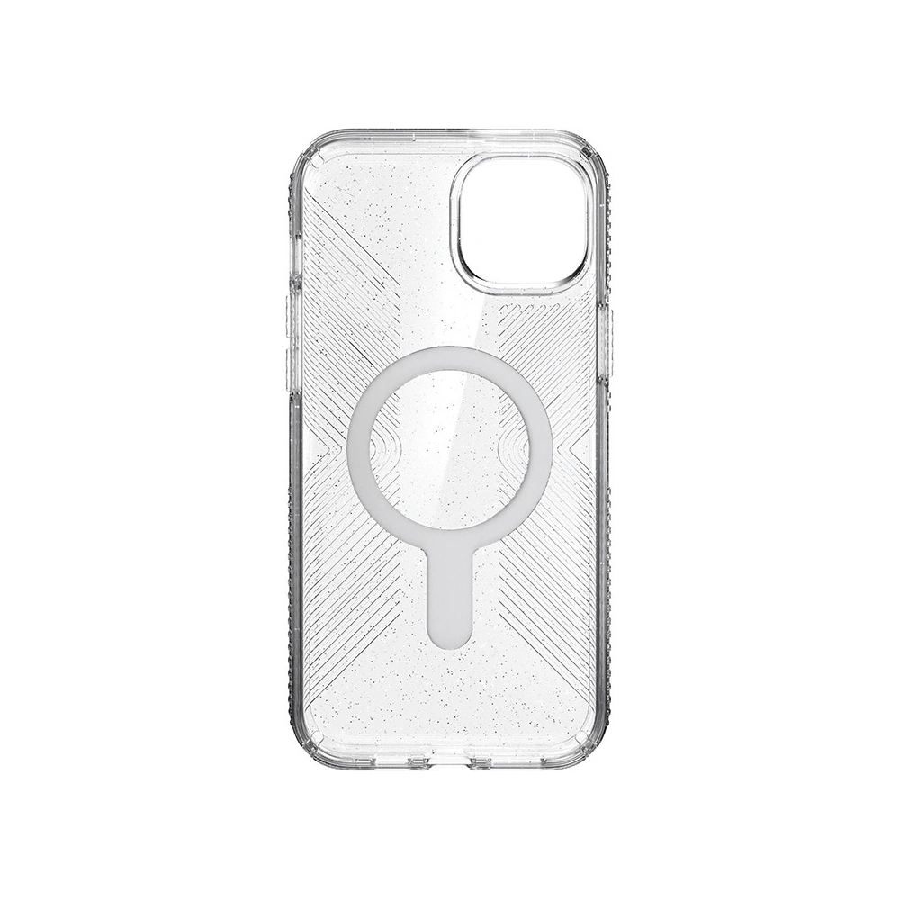Hurtownia GSM - Etui Speck Presidio Lux Grip ClickLock MagSafe Apple iPhone 15 Plus / 14 Plus (Transparent/Finisaj Chrome/Silver Seren) - SPK538 - {ean13} - Hurt