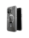 Speck Presidio Lux Grip ClickLock MagSafe Apple iPhone 15 Pro Max (Clear/Chrome Finish/Serene Silver)