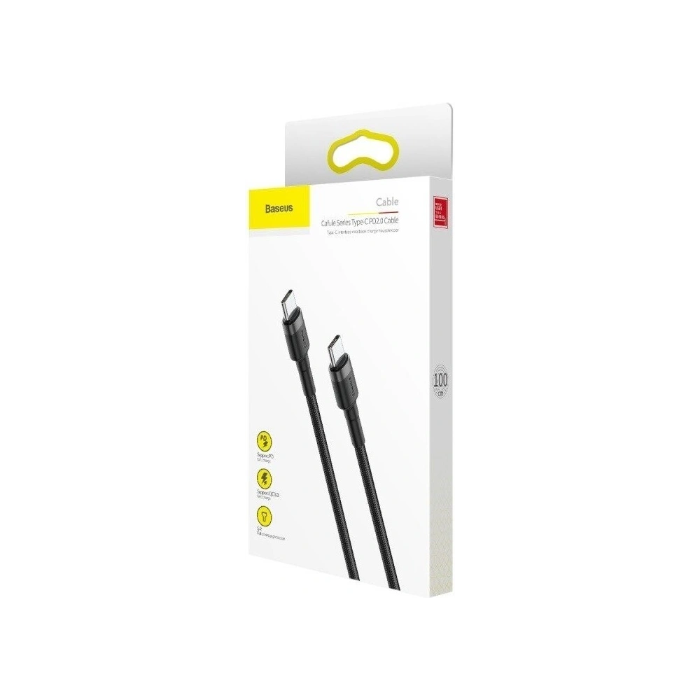 Hurtownia GSM - Kabel USB-C PD Baseus Cafule PD 2.0 QC 3.0 60W 1m (černo-šedý) - BSU389BLKGRY - {ean13} - Hurt